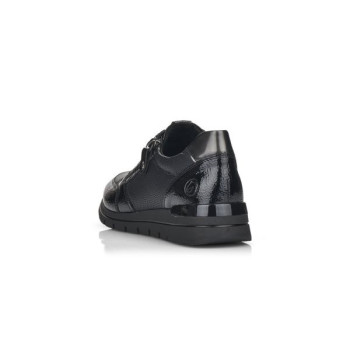 Basket basse en cuir full black/noir grande taille femme Remonte