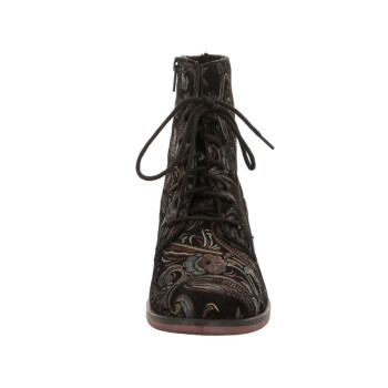 Boots à lacets noir en cuir grande taille femme Josef Seibel