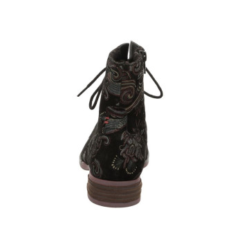 Boots à lacets noir en cuir grande taille femme Josef Seibel