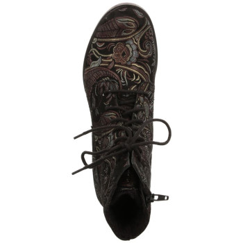 Boots à lacets noir en cuir grande taille femme Josef Seibel