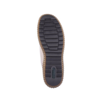 Basket crantée en cuir crème à lacets grande taille femme Remonte
