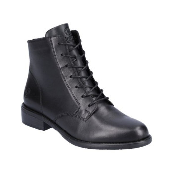 Boots classique noir en cuir à lacets en Grande taille femme chez Remonte