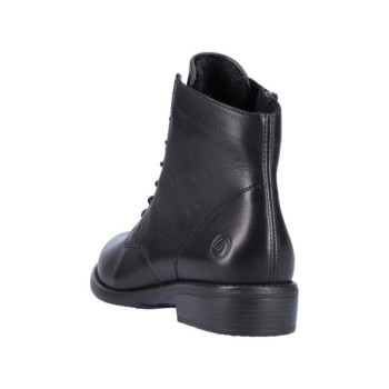 Boots classique noir en cuir à lacets en Grande taille femme chez Remonte