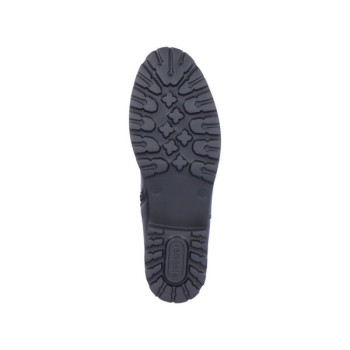 Boots chaussette en cuir noir grosse semelle grande taille femme remonte