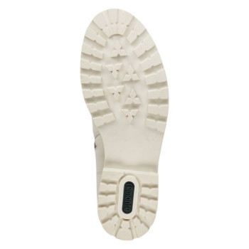 Boots lacets blanc en cuir semelle épaisse grande taille femme remonte