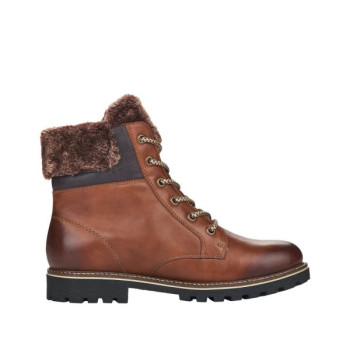 Boots montagne en cuir marron grande taille femme Remonte