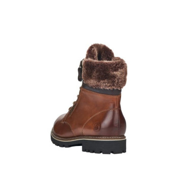 Boots montagne en cuir marron grande taille femme Remonte