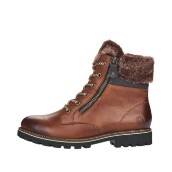 Boots montagne en cuir marron grande taille femme Remonte