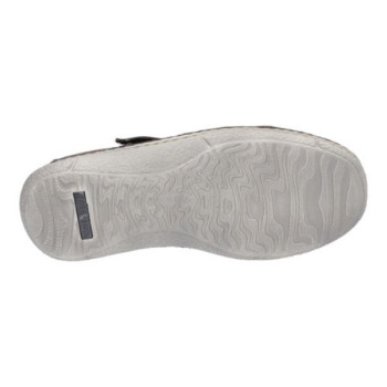 sabot grande largeur nubuck taupe à velcro grande taille homme JOSEF SEIBEL