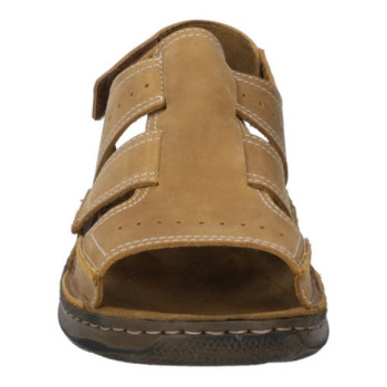 sandale velcro au talon nubuck marron grande taille homme Josef Seibel