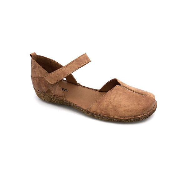 Ballerine cognac en cuir grande pointure femme Josef Seibel