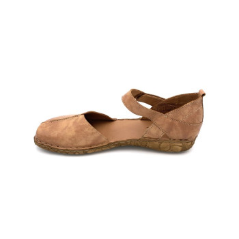 Ballerine cognac en cuir grande pointure femme Josef Seibel