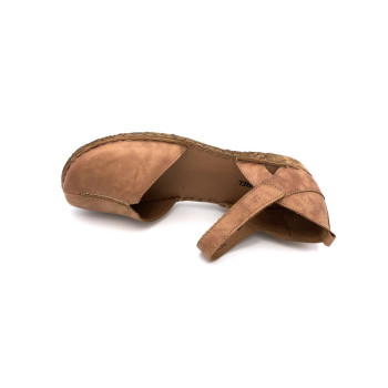 Ballerine cognac en cuir grande pointure femme Josef Seibel