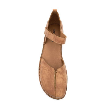 Ballerine cognac en cuir grande pointure femme Josef Seibel