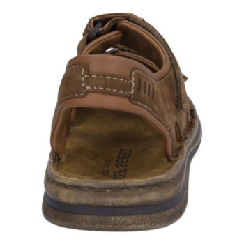 sandale nubuck marron 2 velcros grande taille homme Josef Seibel