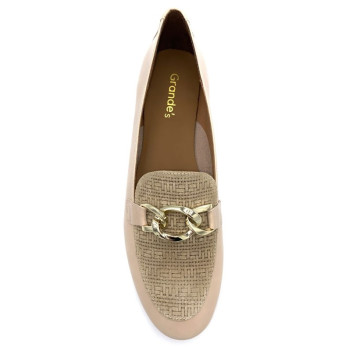 mocassin boucle maille sucre