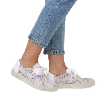 Basket basse mode fleurie|Grande taille femme|Remonte
