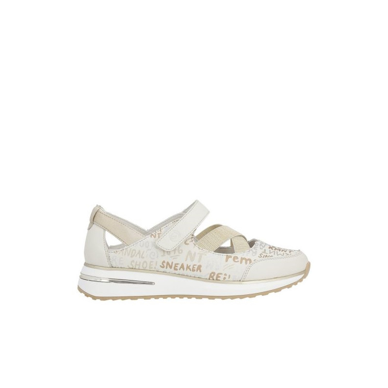 Ballerine compensée en cuir beige|Grande taille femme|