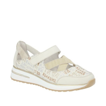 Ballerine compensée en cuir beige|Grande taille femme|