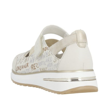 Ballerine compensée en cuir beige|Grande taille femme|