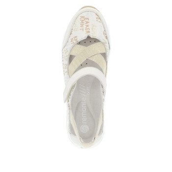 Ballerine compensée en cuir beige|Grande taille femme|