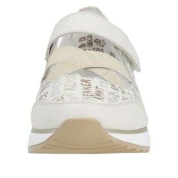 Ballerine compensée en cuir beige|Grande taille femme|
