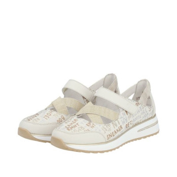 Ballerine compensée en cuir beige|Grande taille femme|