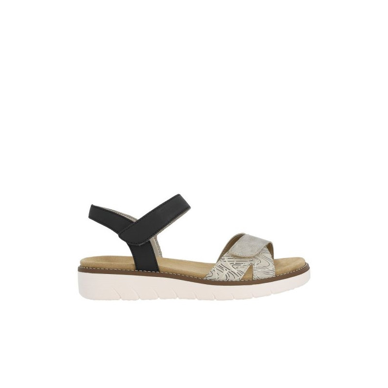 Sandale réglable avec velcros|Grande taille femme|Remonte
