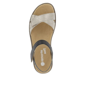 Sandale réglable avec velcros|Grande taille femme|Remonte
