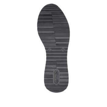Tennis noire à lacets et zip avec semelle amovible en Grande pointure femme de chez Remonte