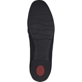 Mocassin velours noir semelle amovible en Grande pointure femme de chez Jana