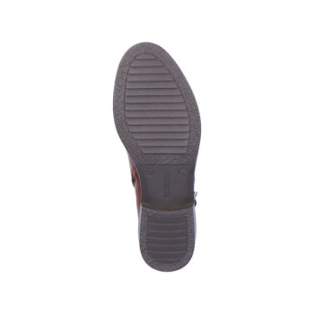 Boots à lacets marron en cuir motif croco en grande taille femme remonte