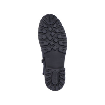 Boots en cuir noir à lacets et grosse semelle | Grande taille femme | Remonte