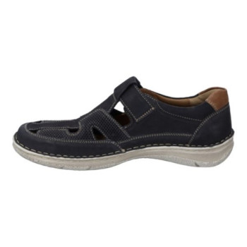 Sandale à bout fermé en cuir bleu grande taille homme Josef Seibel
