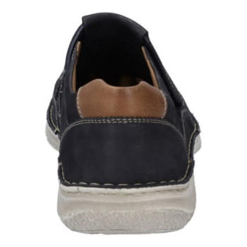 Sandale à bout fermé en cuir bleu grande taille homme Josef Seibel