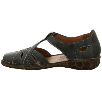 Ballerine salomé en cuir gris bleu grande pointure femme Josef Seibel