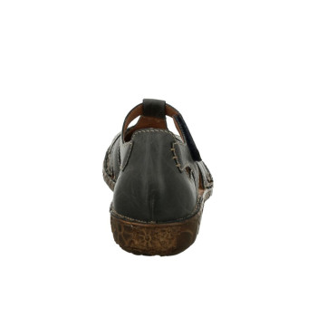 Ballerine salomé en cuir gris bleu grande pointure femme Josef Seibel