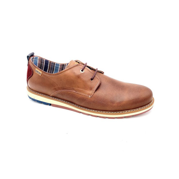 derby habillé en cuir cognac grande taille homme Pikolinos